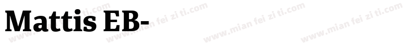 Mattis EB字体转换